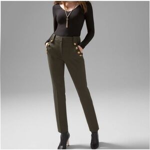 WHBM® Jolie Button Straight Luxe Stretch Pant